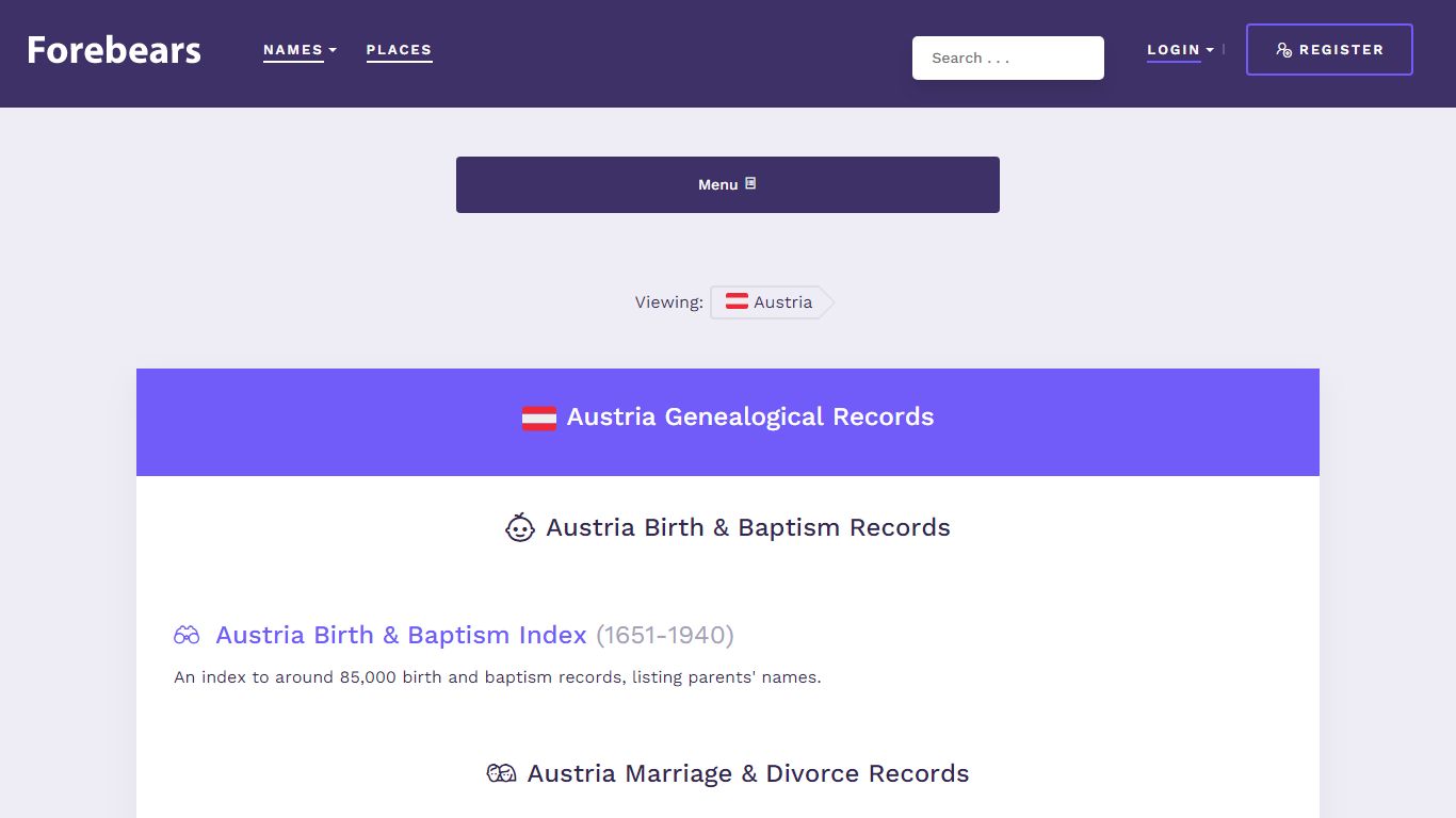 Austria Genealogy Resources & Vital Records - Forebears