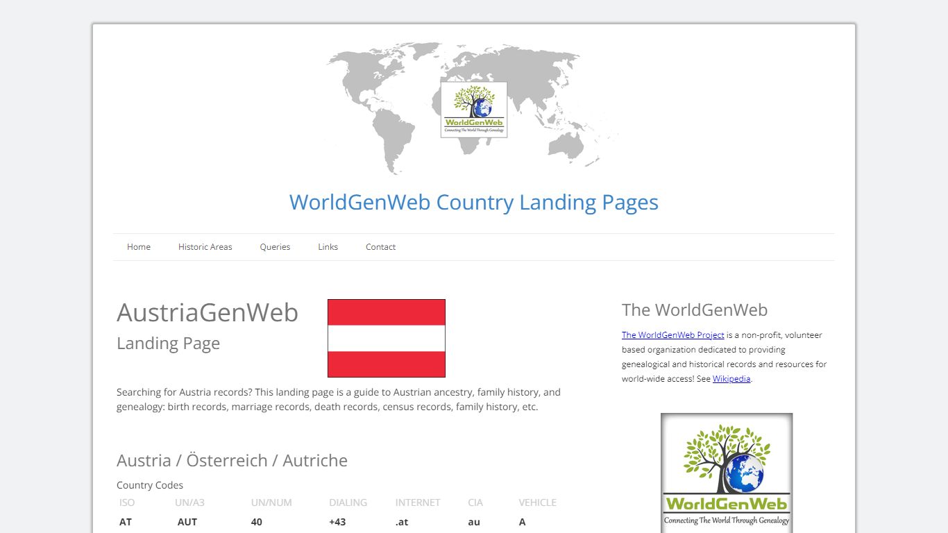 Austria Genealogy / AustriaGenWeb - WorldGenWeb Project